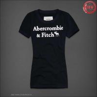 dames abercrombie fitch korte tees logo koningsblauw Goede Verkoop vinvj279